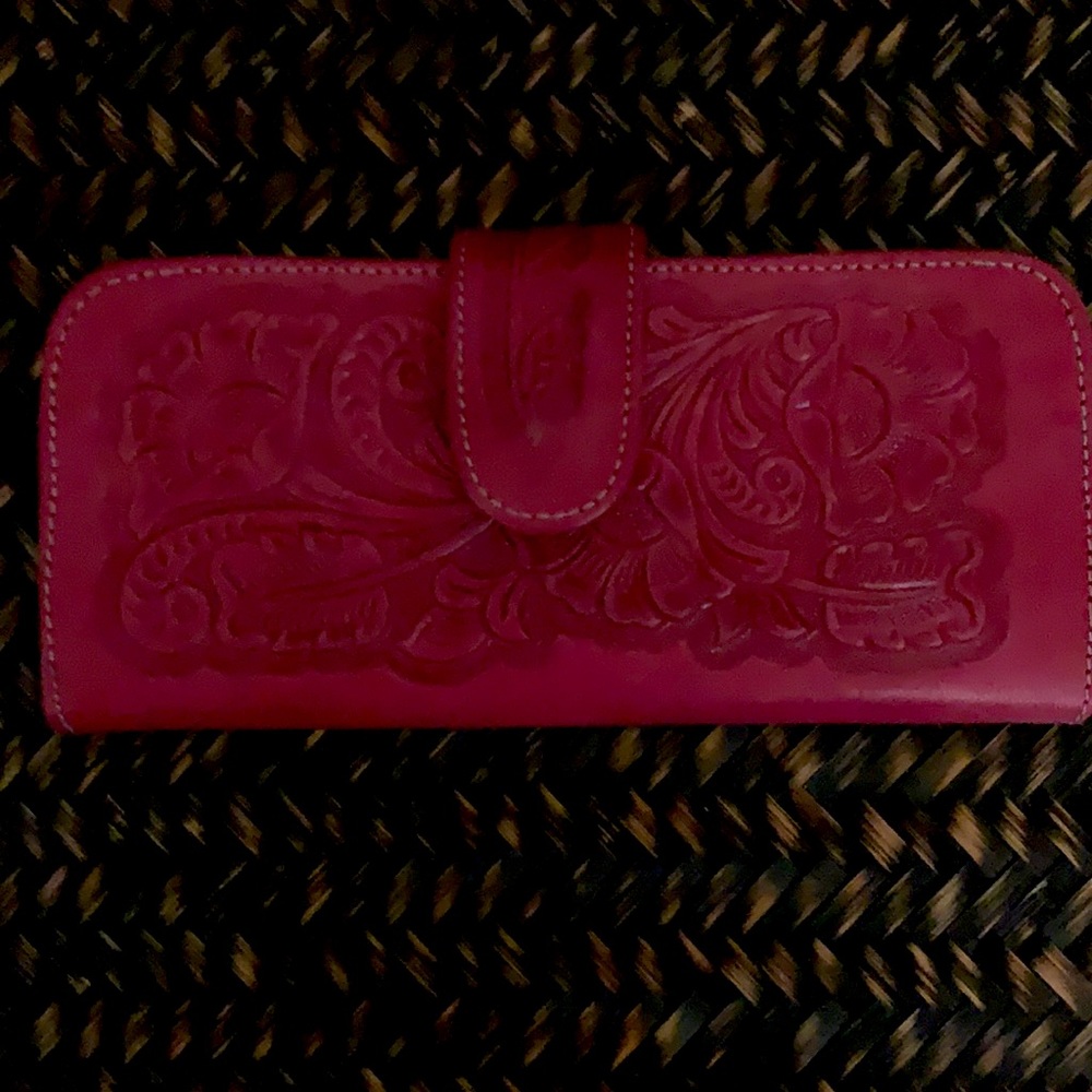 Handmade Mexican Wallet 100% Genuine Leather Pink